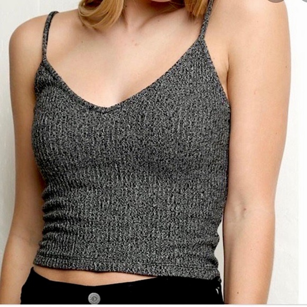 Brandy Melville Grey Marl Iconic Cropped Tank